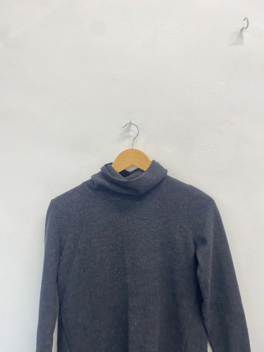 Fabulous Hobbs Dress UK12 Dark Grey wool GM143