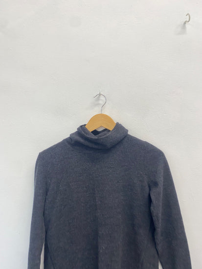 Fabulous Hobbs Dress UK12 Dark Grey wool GM143