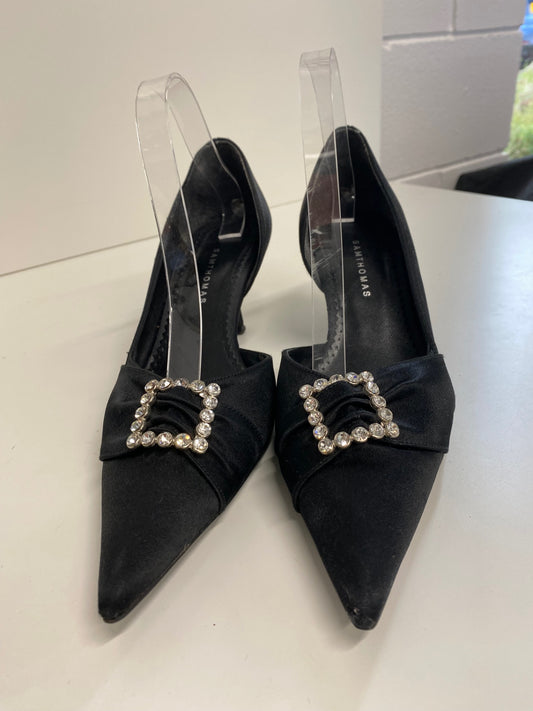 Fabulous Sam Thomas  Evening mid Kitten heels Uk7 Black Formal events GM143