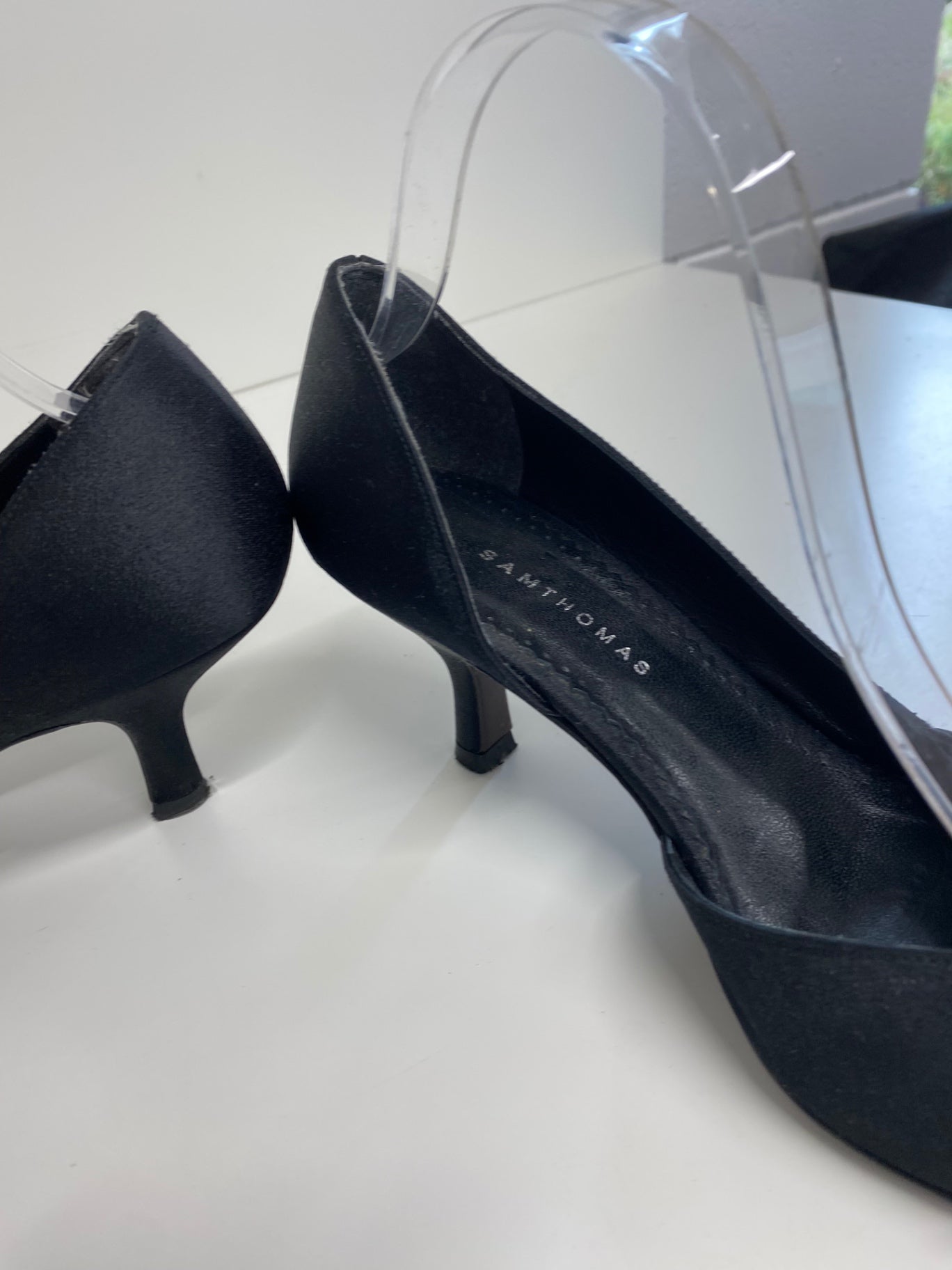 Fabulous Sam Thomas  Evening mid Kitten heels Uk7 Black Formal events GM143