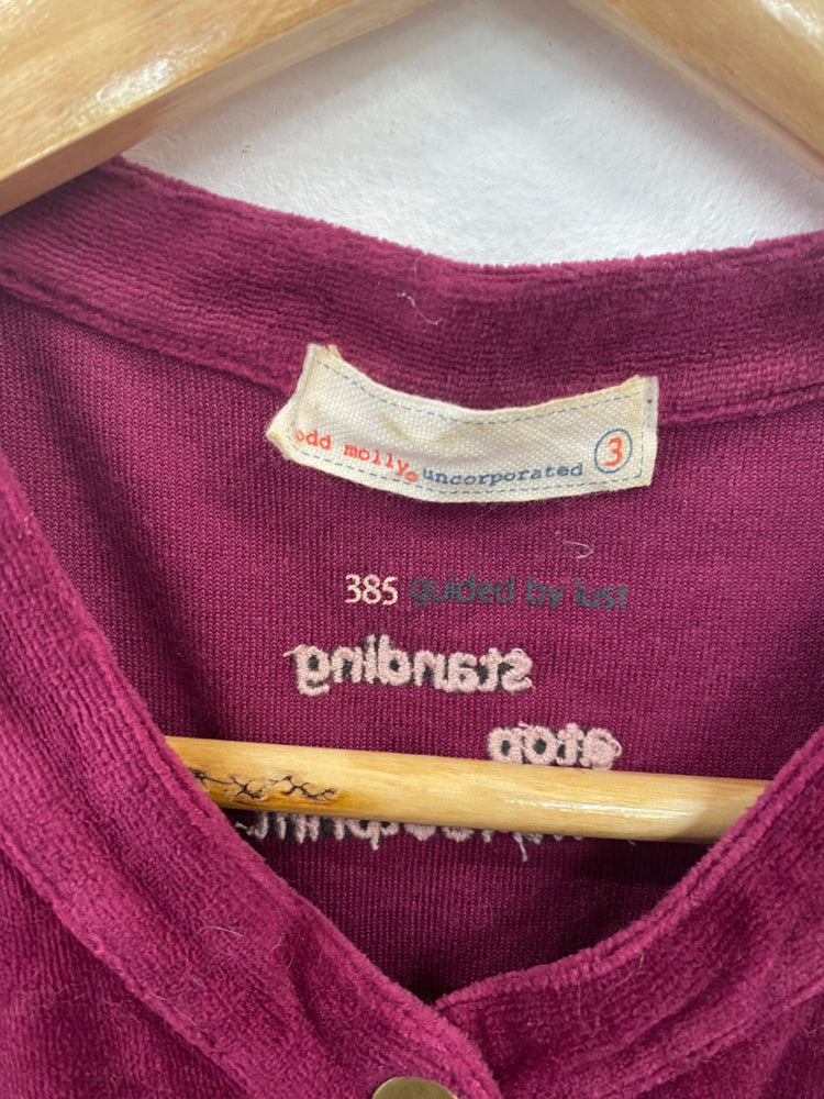 Fabulous Odd molly Burgundy Wine Velour Mini Dress UK16 GM143