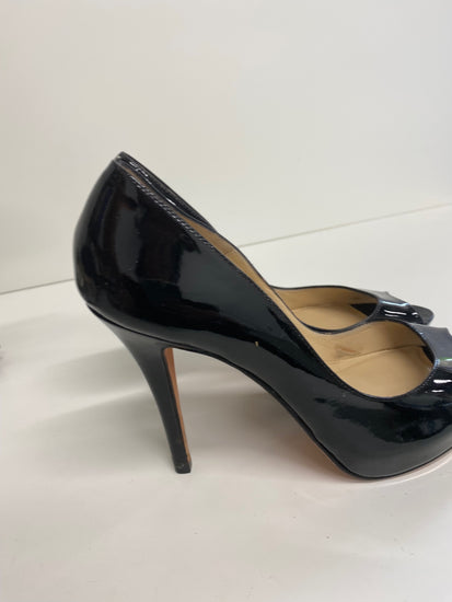 Fabulous L.K. Bennett classic Peep toe stilleto Pumps Uk7 Black Classic GM143