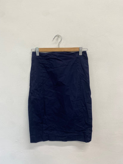 Fabulous Pringle of scotland Skirt Uk 8 Navy Blue pencil BB001