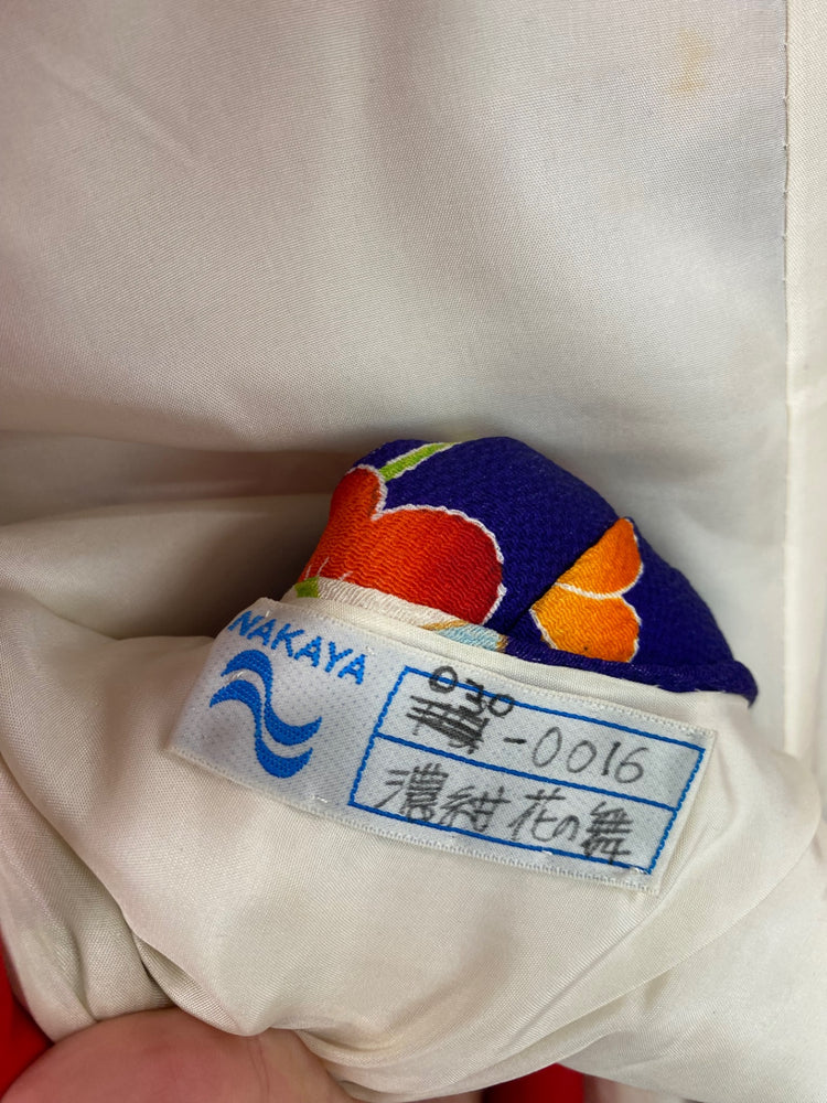 Fabulous Nakaya Traditional Floral Japanese Kimono UK M-L RG99