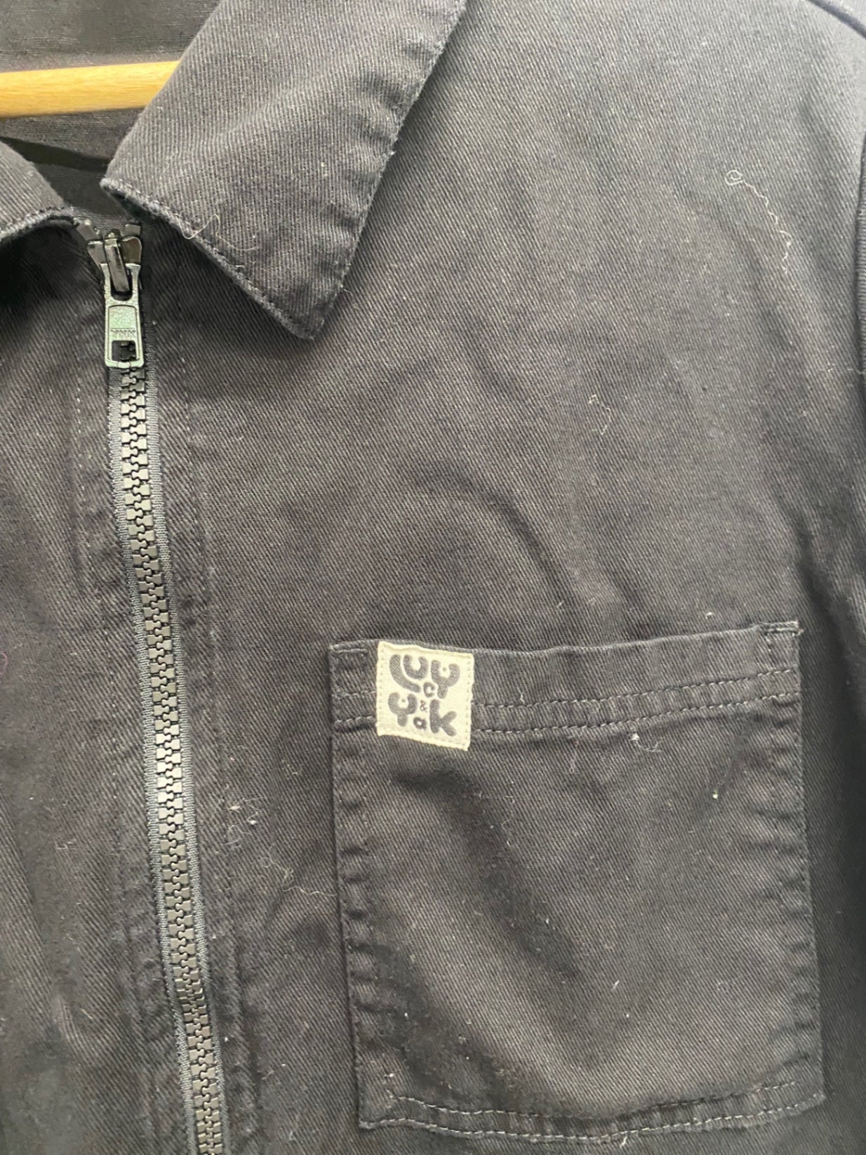 Fabulous Lucy & Yak Jumpsuit UK 16 Black denim CM007