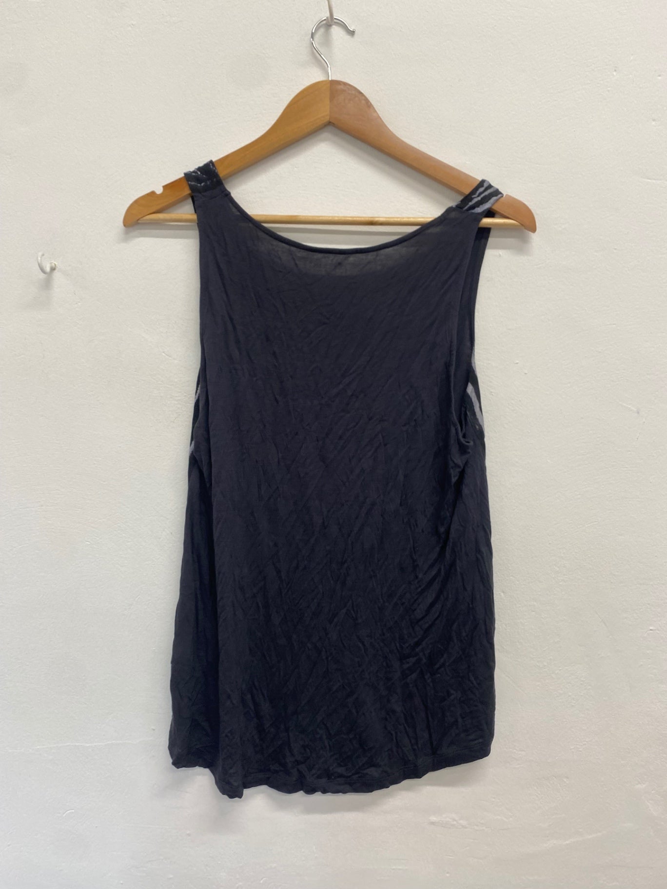 Fabulous ALLSAINTS Tank Top UK L Black pattern piura bard vest SM438