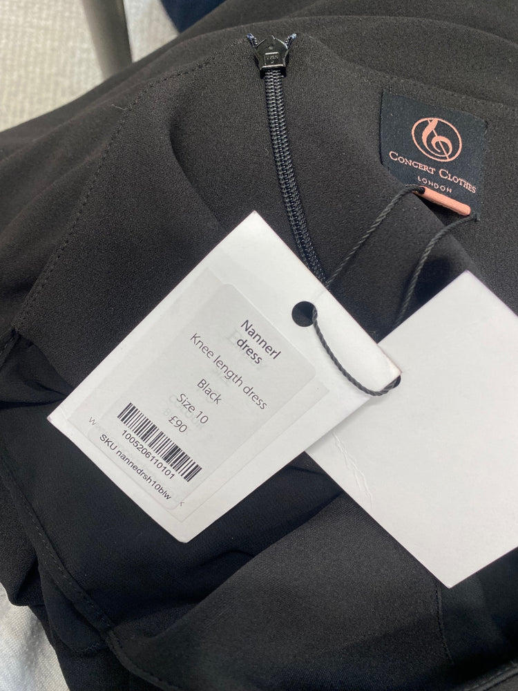 Fabulous Concert clothes Dress UK10 Black tie waist NH002