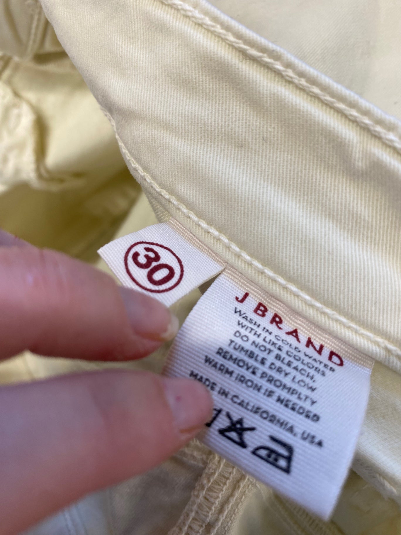 Fabulous J brand Jeans W30" Banana cream skinny leg GM143