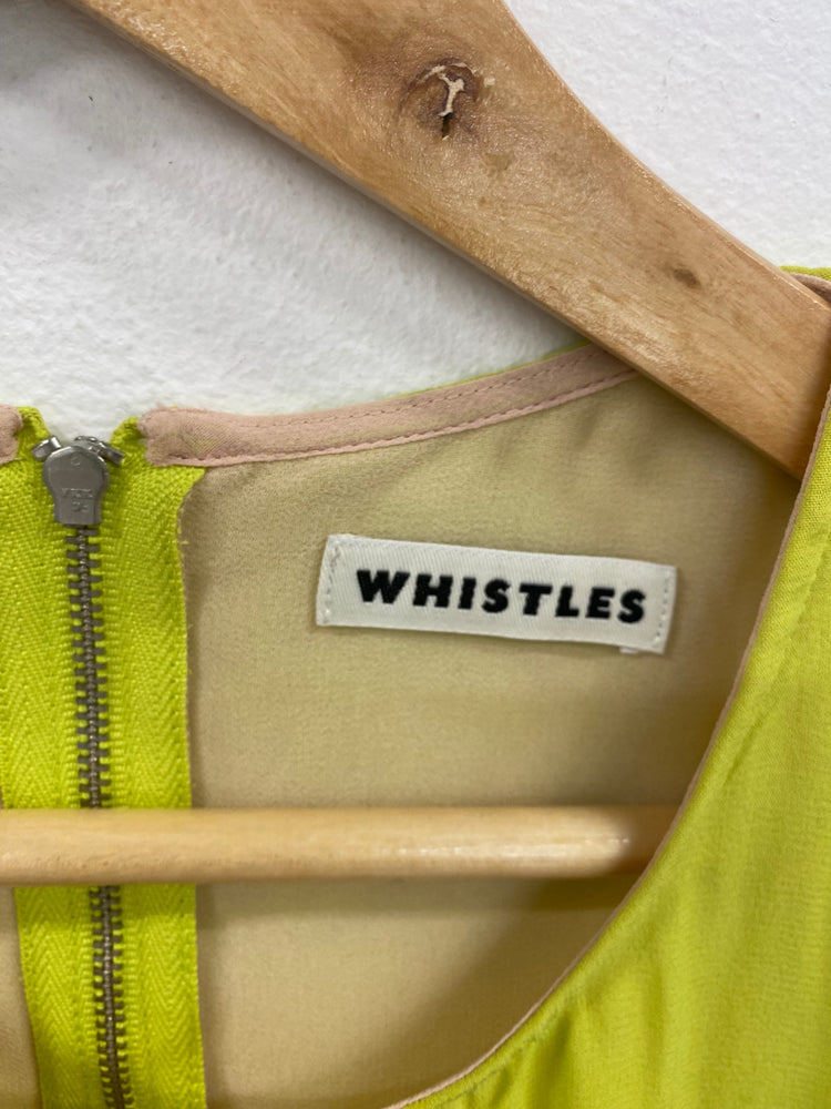 Fabulous Whistles Colourblock Lime & Beige Semi Sheer Tunic UK12 SM438