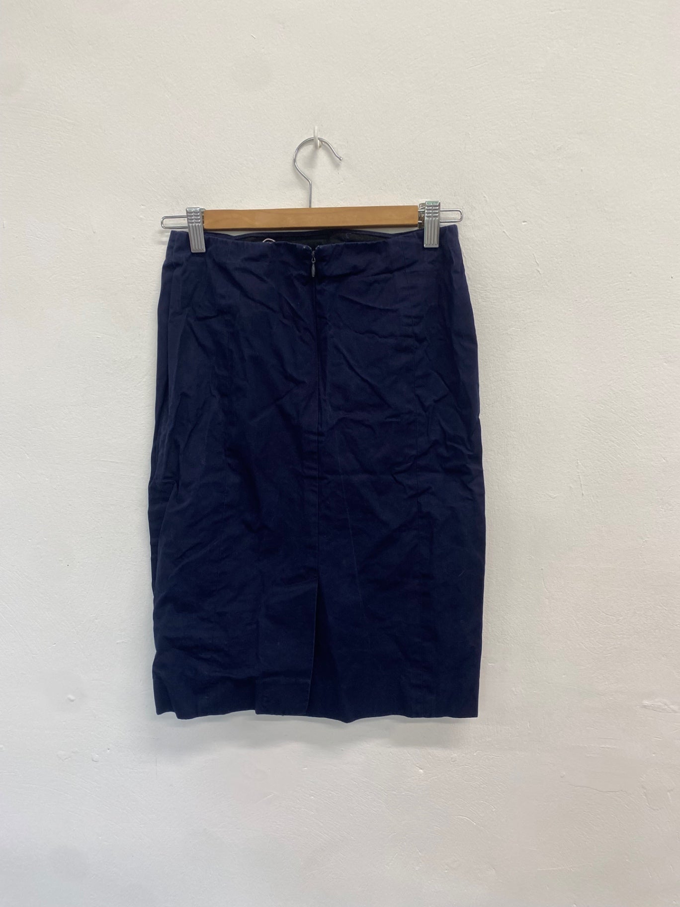 Fabulous Pringle of scotland Skirt Uk 8 Navy Blue pencil BB001