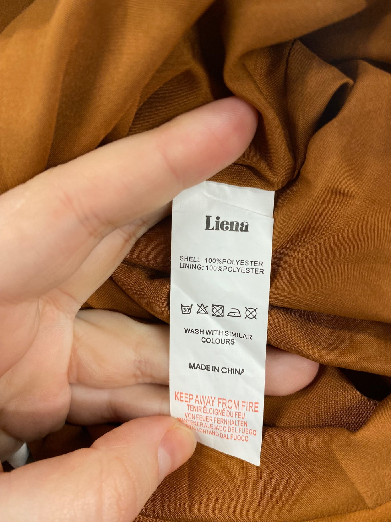 Fabulous Liena Rust Ruched Detail Satin Midi Dress UK10 LG276