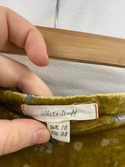 Fabulous Boho White Stuff Maple Velvet Midi Skirt UK10 LG276