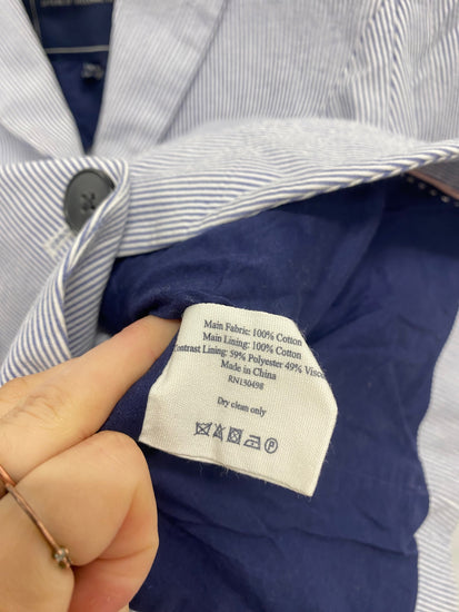 Fabulous Jack Wills Blazer Uk 8 Blue and White LG276