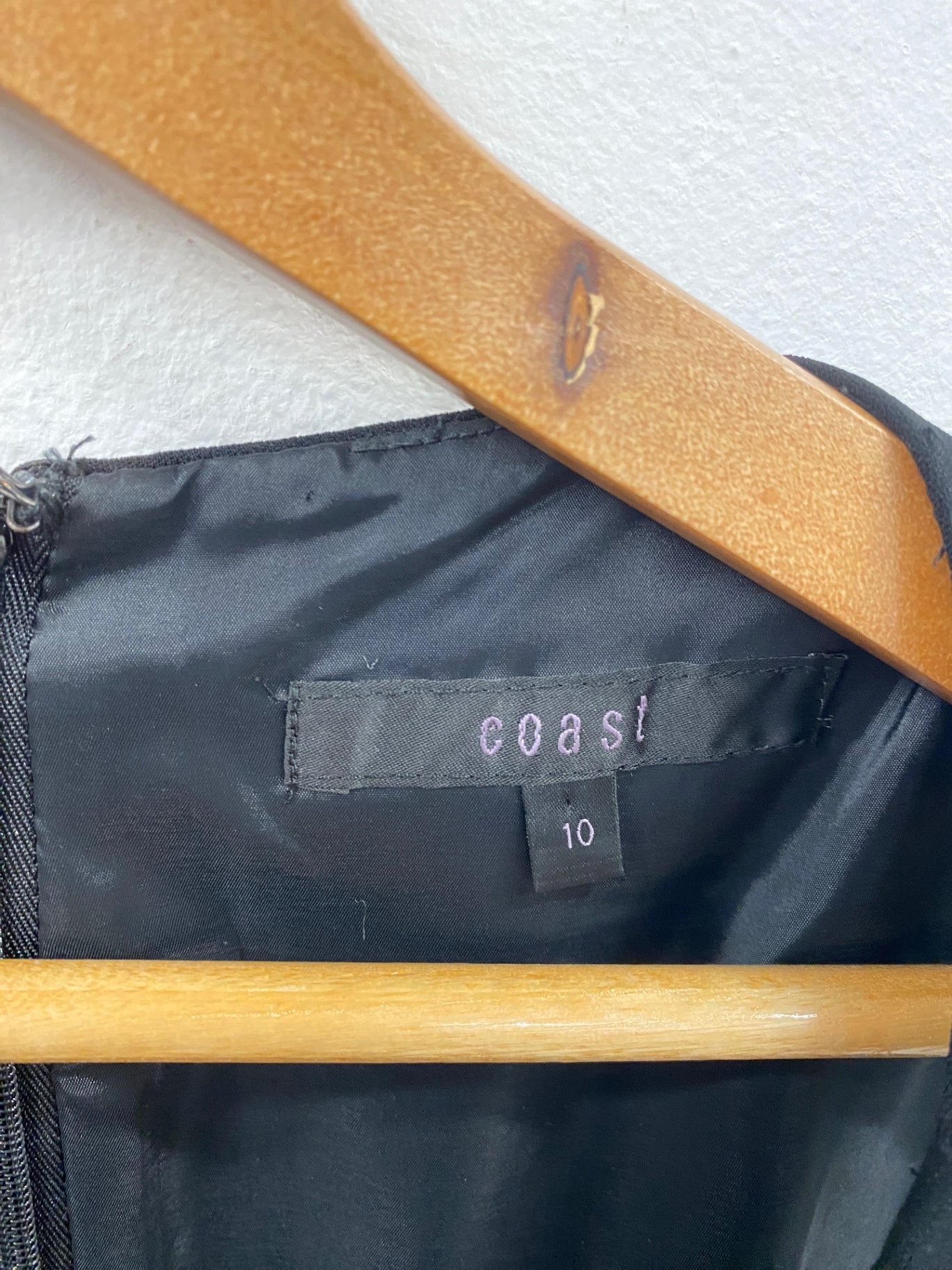 Fabulous Coast Irah Black Asymmetric Ruffle Midi Dress UK10 LG276