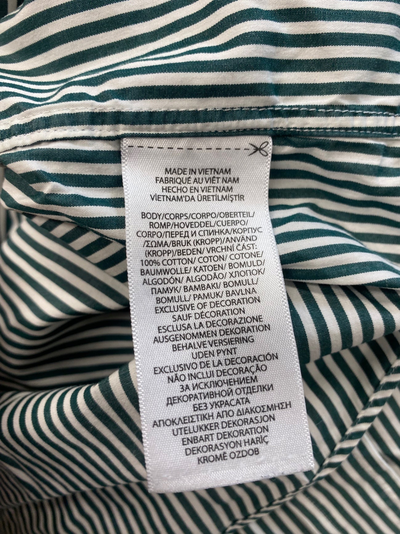 Fabulous Ralph Lauren Shirt UK L Green white striped LG276