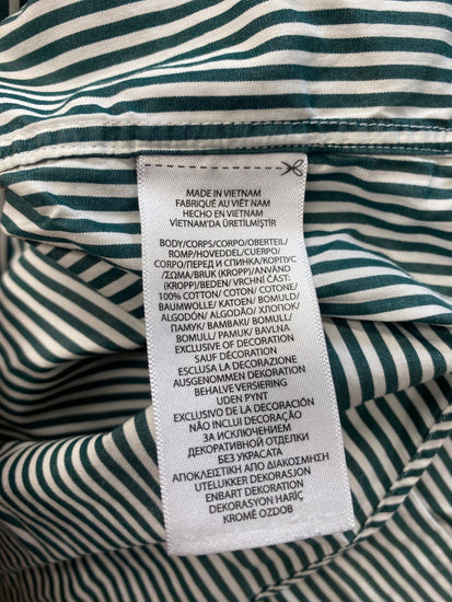 Fabulous Ralph Lauren Shirt UK L Green white striped LG276