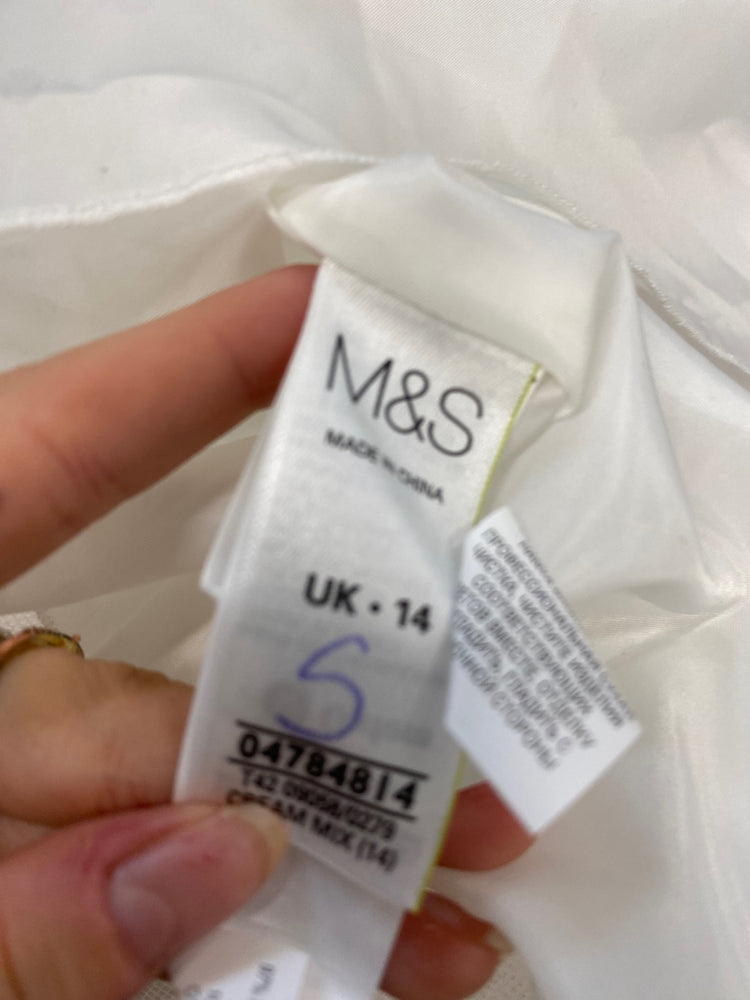 Fabulous Marks & Spencers Dress UK 14 Black pink floral LG276