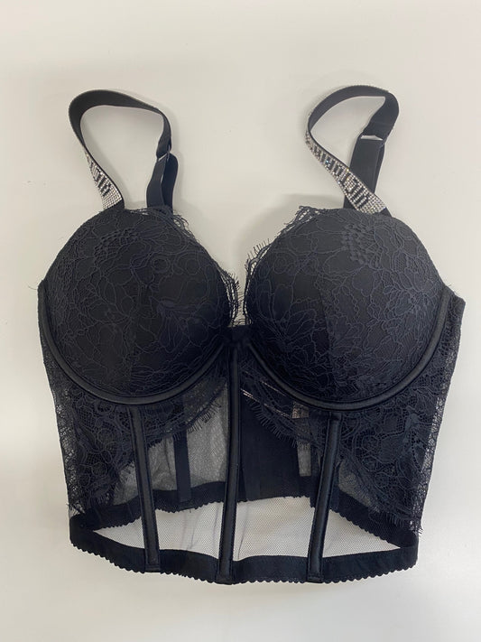 Fabulous Victoria’s Secret Shine Strap Padded Lace Corset 32D LG276