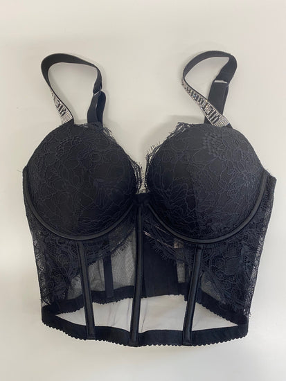 Fabulous Victoria’s Secret Shine Strap Padded Lace Corset 32D LG276