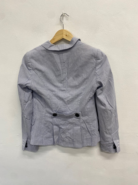Fabulous Jack Wills Blazer Uk 8 Blue and White LG276