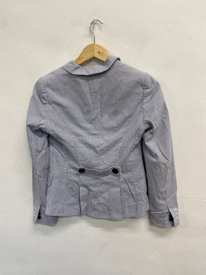Fabulous Jack Wills Blazer Uk 8 Blue and White LG276