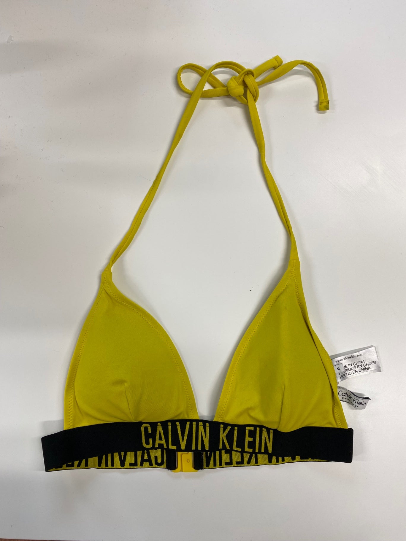 Fabulous Calvin Klein Yellow Intense Power Bikini Top UK M SM438