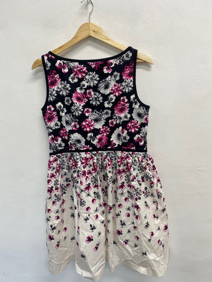 Fabulous Marks & Spencers Dress UK 14 Black pink floral LG276