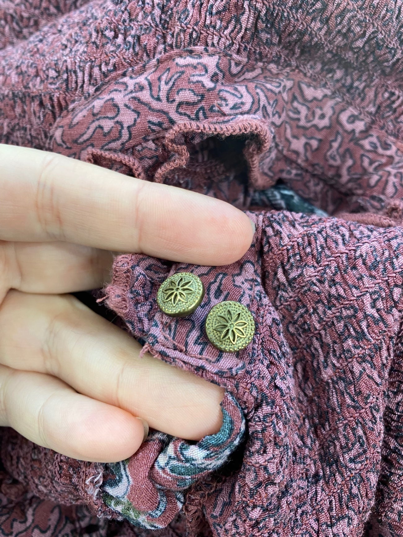 Fabulous Boho Chic FatFace Burgundy Mini Dress UK8 LG276