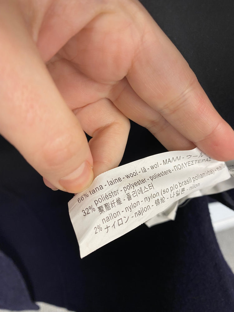 Fabulous Zara Wool Blend Navy Single Button Coat UK S LG276