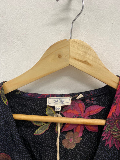 Fabulous Fat Face Blouse Uk 8 Navy pink floral new LG276