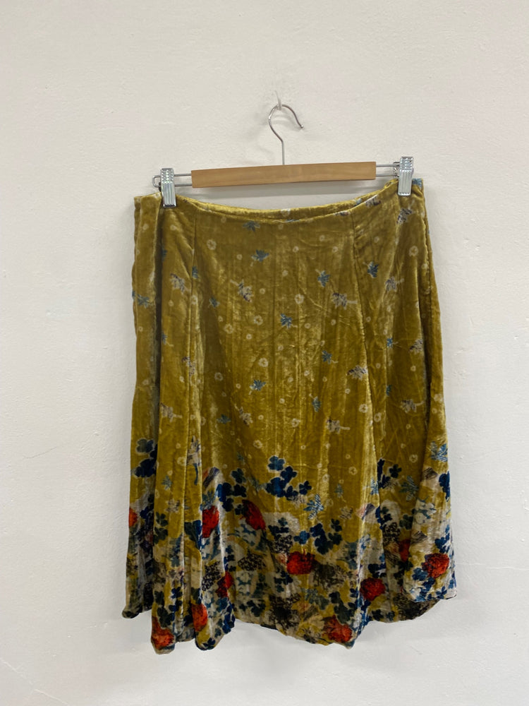 Fabulous Boho White Stuff Maple Velvet Midi Skirt UK10 LG276