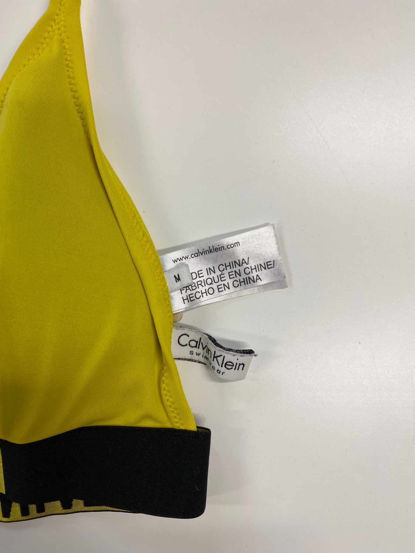 Fabulous Calvin Klein Yellow Intense Power Bikini Top UK M SM438