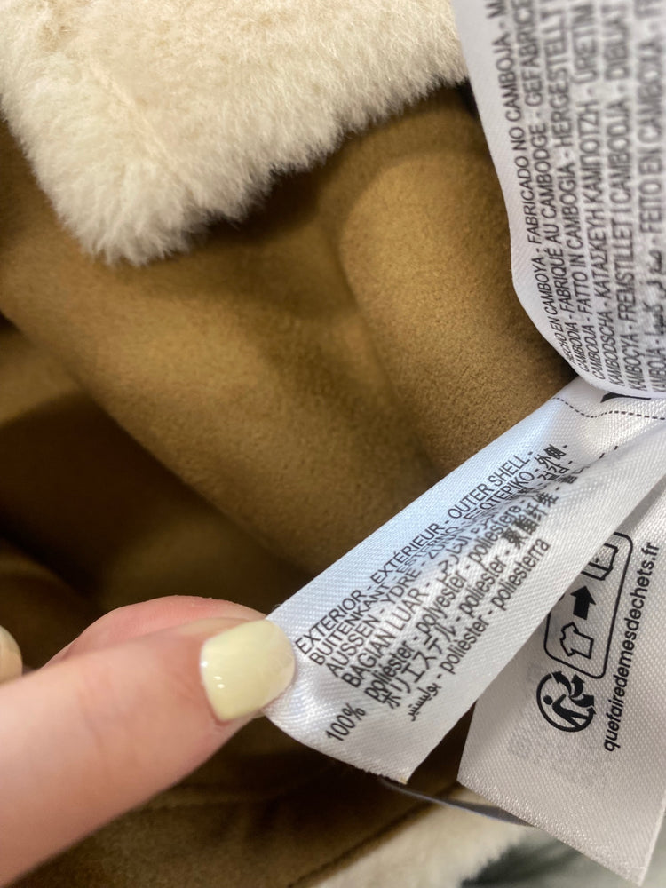 Fabulous ZARA Jacket UK L Cream fur toggle VW001