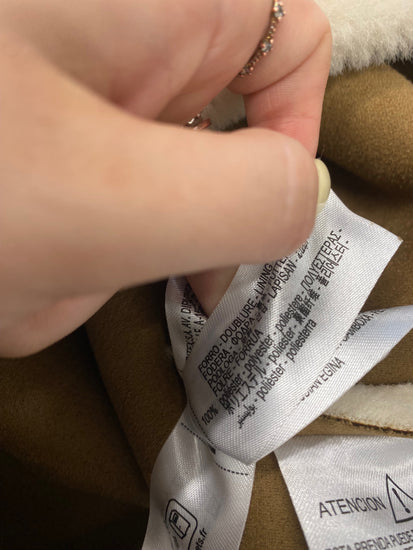 Fabulous ZARA Jacket UK L Cream fur toggle VW001