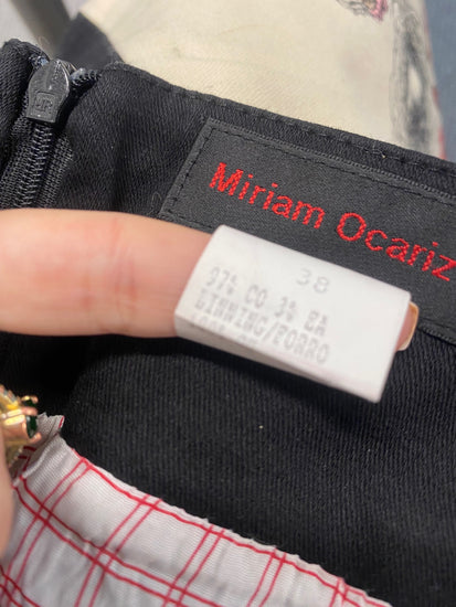 Fabulous Miriam ocariz Midi Skirt UK 10 Beige red floral tie waist LG276