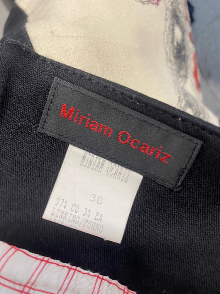 Fabulous Miriam ocariz Midi Skirt UK 10 Beige red floral tie waist LG276