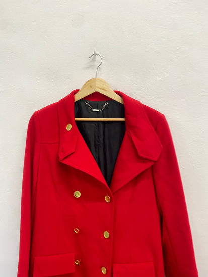 Fabulous Laura Ashley Peacoat UK 12 Red city vibe LG276