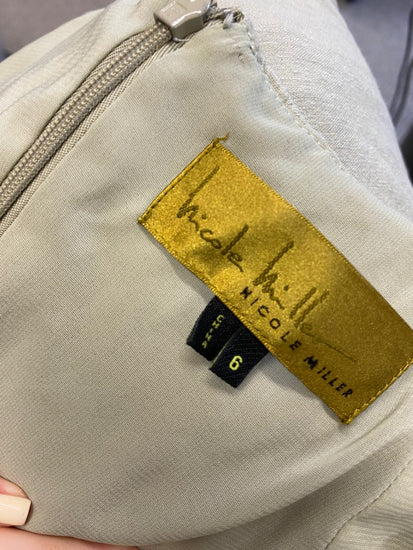 Fabulous Nicole miller Dress Uk 6 Olive Green SM438