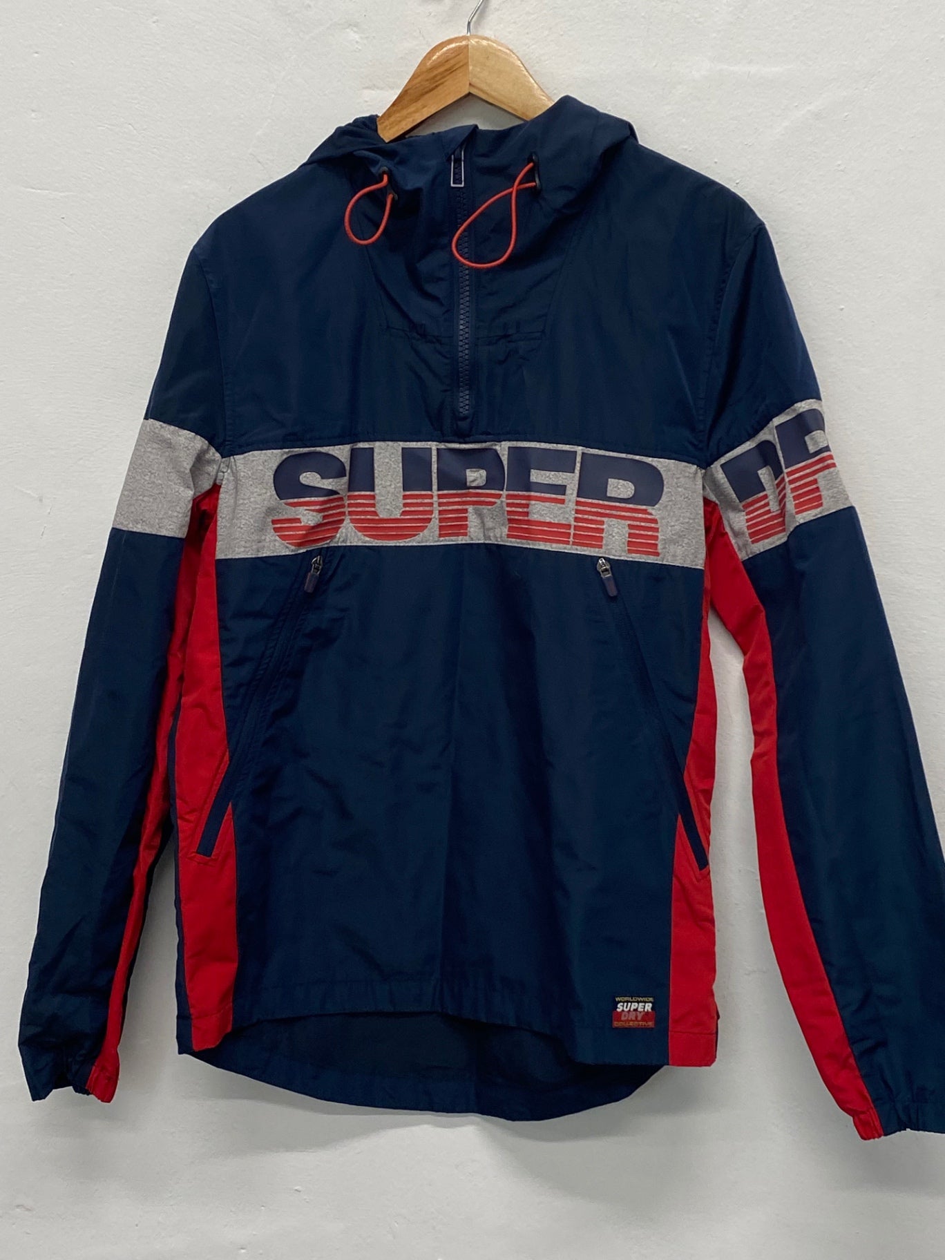 Fabulous Retro inspired Superdry Windbreaker UKS Navy & Red Striped LB244