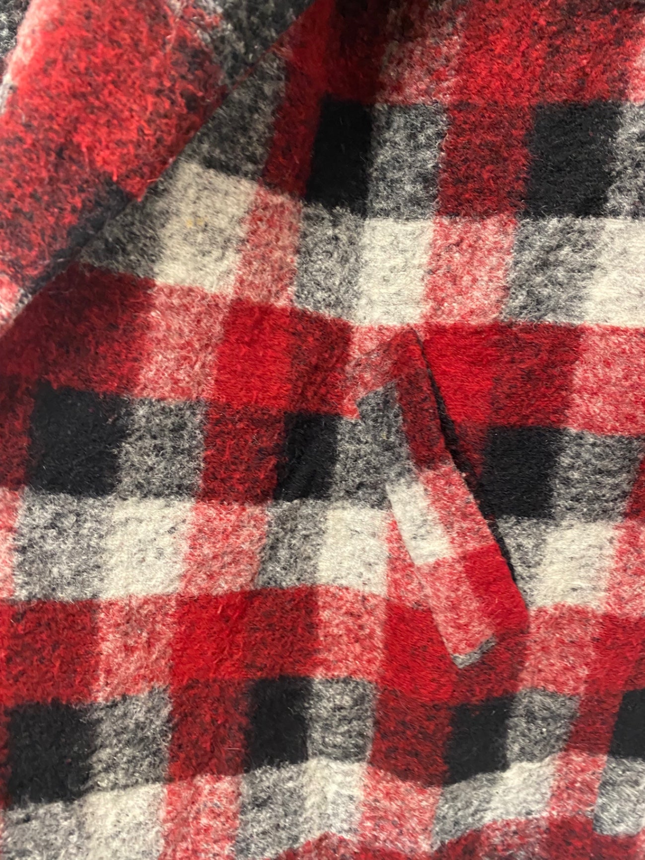 Fabulous Y2K Chelsea Girl x River Island Lagenlook Overcoat UK 12 Red Black LB244