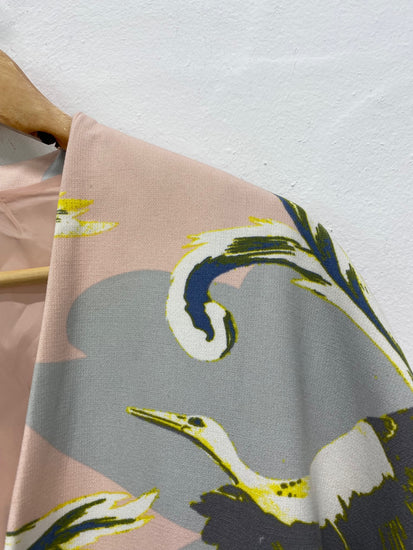 Fabulous H&M kimono style Overcoat UkM Peach Lagenlook crane oriental LB244