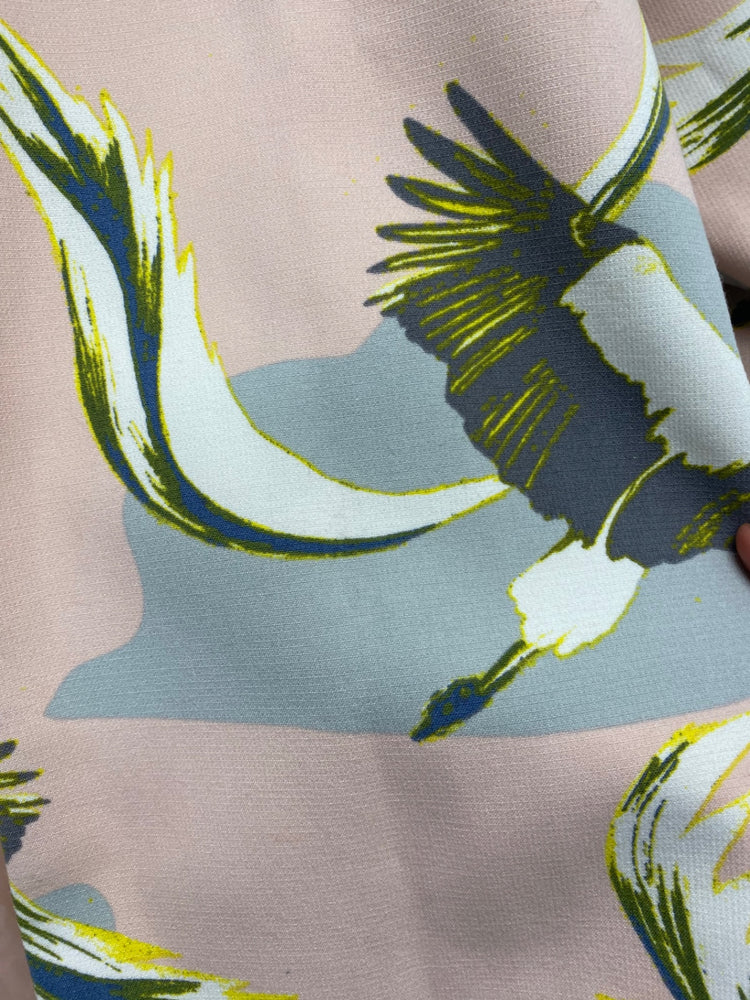 Fabulous H&M kimono style Overcoat UkM Peach Lagenlook crane oriental LB244