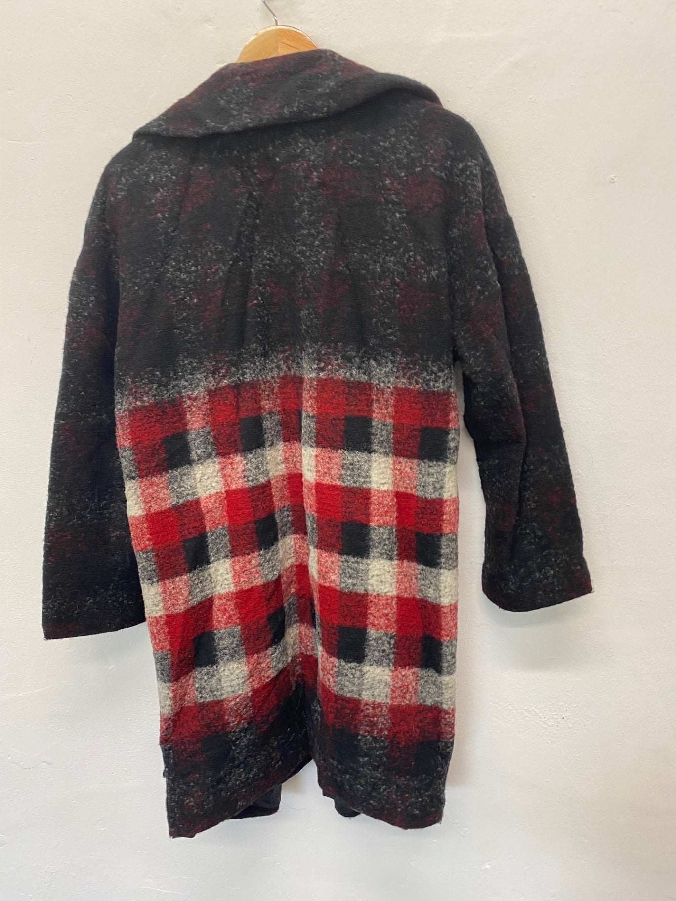 Fabulous Y2K Chelsea Girl x River Island Lagenlook Overcoat UK 12 Red Black LB244