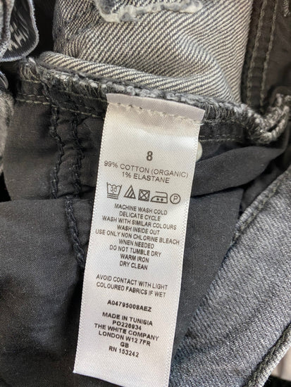 Fabulous The White Company Marlow Grey Straight Cut Jeans UK8 SO001
