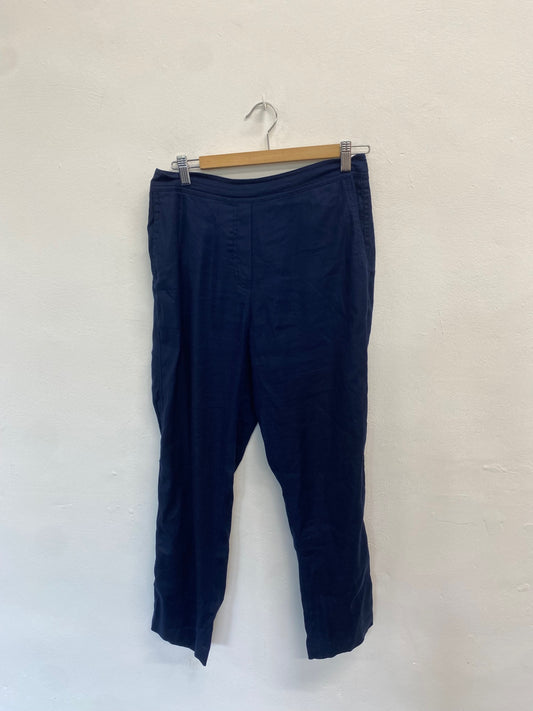 Fabulous Trenery Crop Trousers UK 8 Navy SO001