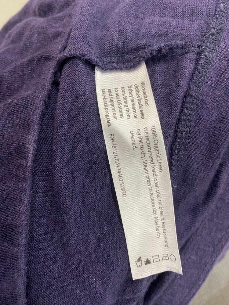 Fabulous Eileen fisher Crop Trousers UK S p Purple linen SO001