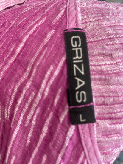 Fabulous Grizas Dress UK L Pink crinkle textured midaxi dress SO001