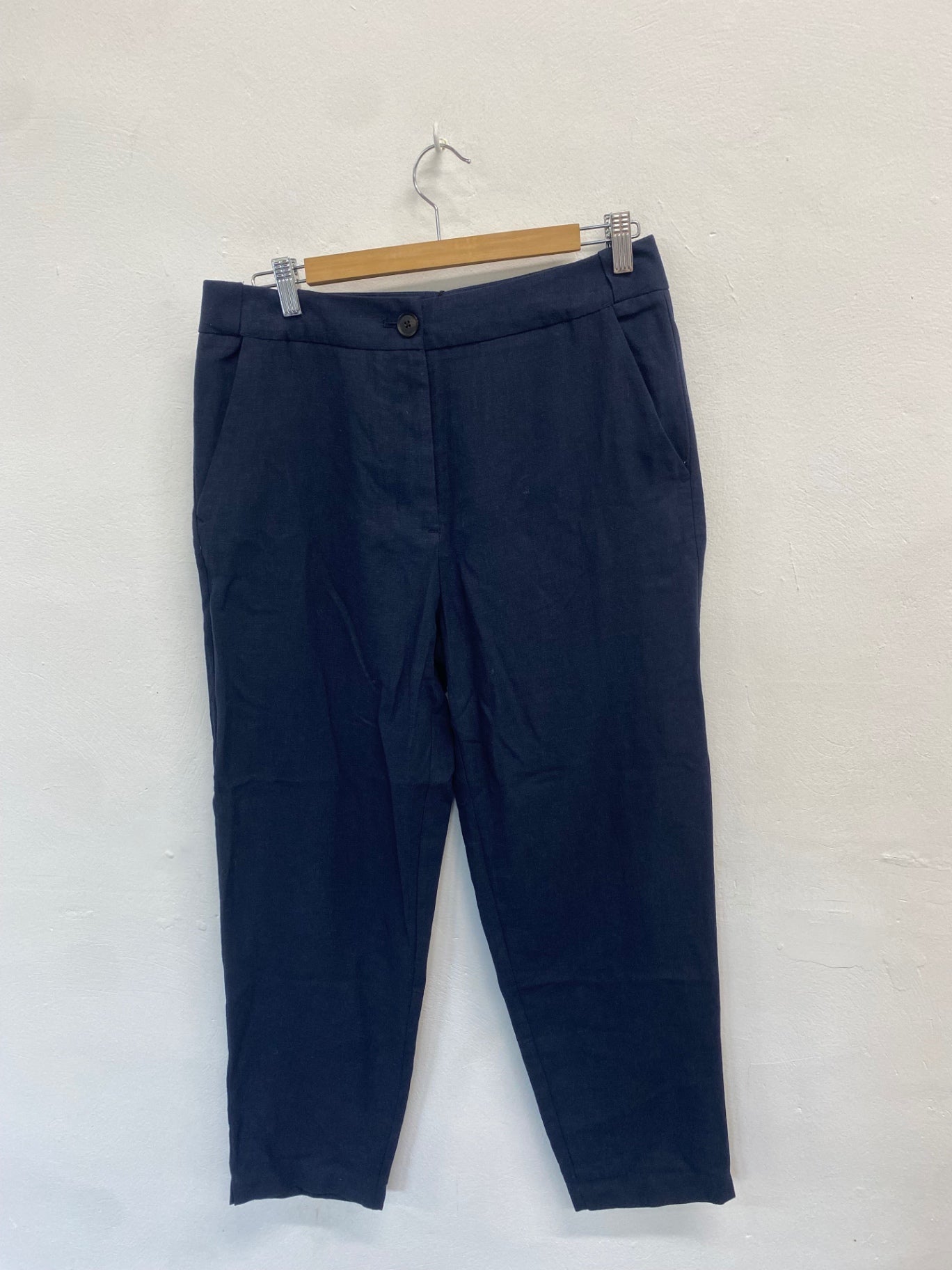 Fabulous Rohan trousers linen Uk 10 Navy cropped SO001