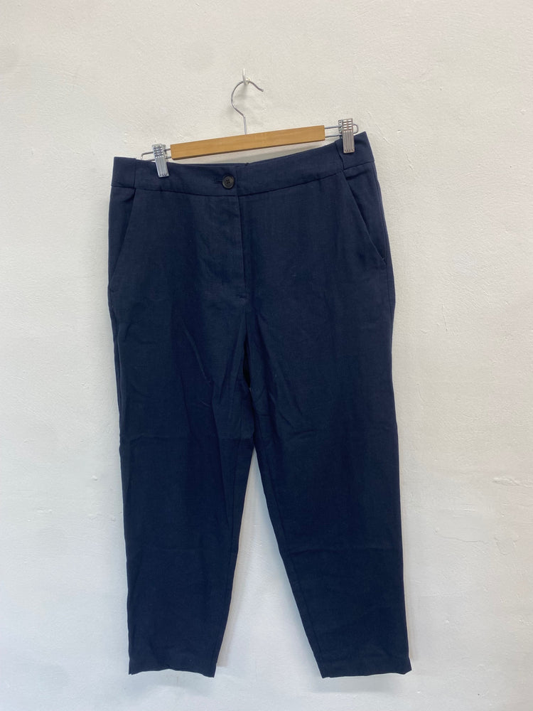 Fabulous Rohan trousers linen Uk 10 Navy cropped SO001