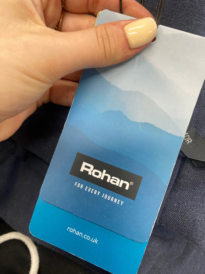 Fabulous Rohan trousers linen Uk 10 Navy cropped SO001